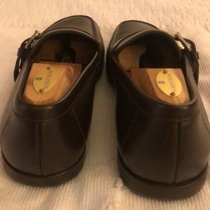 Mens Prada brown leather loafers